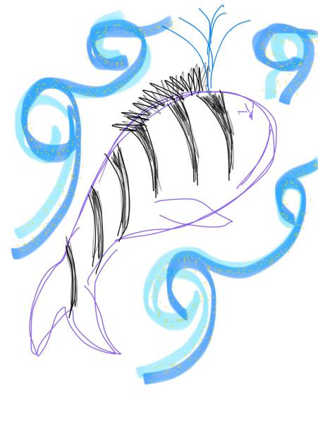 PALABRAS DE UNA BALLENA CON RAYAS DE ZEBRA